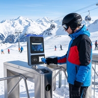 Validador de Autobús para Estaciones de Esquí, Terminal POS para Autobús Resistente a Bajas Temperaturas IP65 IK07, Impermeable, Resistente a Golpes, con Reconocimiento Facial, Escáner NFC y QR