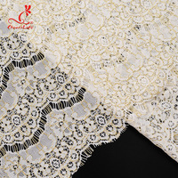 145Cm Nylon Rayonne Polyester 2023 Amérique Net Organza Tricot Date Nigérian Belle Séquence Dentelle Matériel Tissu