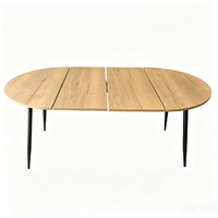 Ensemble de table et chaises de salle à manger ovales modernes de luxe du milieu du siècle en MDF, 4 à 6 places, meubles de cuisine complets