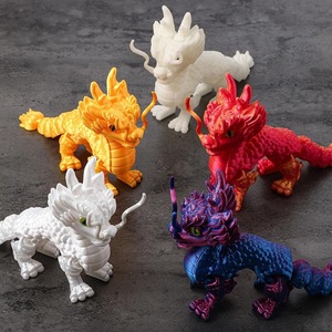 Handmade <span class=keywords><strong>3D</strong></span> Kirin In Ấn Internet Màu Đỏ Mô Phỏng Mô Hình Sáng Tạo Di Chuyển Trẻ Em Của Đồ Chơi Cho Bé Trai ABS Trang Trí Gian Hàng Vụ Nổ - Product Image 6