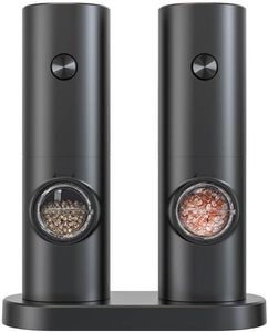 New Design Battery Operated Stainless Steel Eco-Friendly Black <b>Pepper</b> <b>Grinder</b> Electric Salt <b>Pepper</b> <b>Grinder</b> Mill Set LED Light - Product Image 2