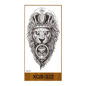 Offre Spéciale hommes demi <span class=keywords><strong>bras</strong></span> papier de transfert d'eau autocollants de <span class=keywords><strong>tatouage</strong></span> haute qualité fleur couronne <span class=keywords><strong>Lion</strong></span> conception longue durée tatouages temporaires - Product Image 4