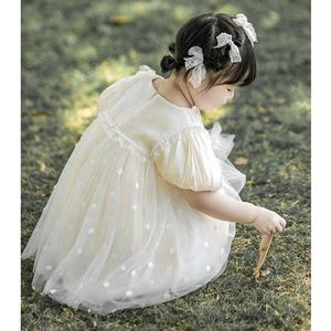 YOEHYAUL X2297 Vente en gros Robes d'été pour fillettes avec perles Manches bouffantes <span class=keywords><strong>Boutique</strong></span> Robe en tulle pour filles enfant - Product Image 4