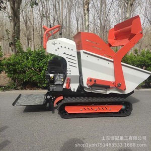 Mini Hydraulic Self-Dumping <b>Dumper</b> 500kg Capacity <b>Track</b>-Driven Agricultural Material Transport Vehicle - Product Image 3
