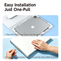 Protection d'écran en verre trempé 9H pour iPad Air M4 2026 11/13 pouces, film transparent anti-rayures, kit d'installation avec boîte d'alignement magique
