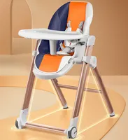 Складной многофункциональный высокий стул, детский стул для кормления, детский высокий стул, обеденный стул для младенцев с колесиками