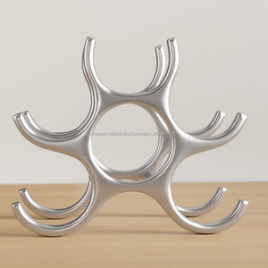 Vente chaude 6 Bouteille De Table Casier À Vin Durable En Métal/Acier Porte-Vin pour Bar & Hôtels Whisky & Beer Stockage Barware - Product Image 2