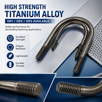 Boulon en U en alliage de titane haute résistance, résistant à la corrosion, dimensions personnalisées pour fixations marines et automobiles