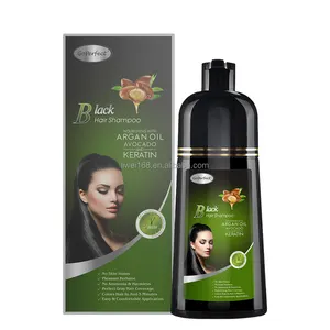 New Arrival Organic Non Allergic Black Hair Dye Shampoo Anti Grey White To Black Hair Dye Shampoo Magic Hair Color Shampoo