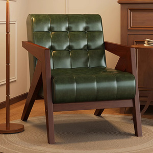 Poltrona Singola in Legno Massello Adatta per Pensioni, Hotel, Soggiorni, Balconi <span class=keywords><strong>e</strong></span> Uso Ricreativo, Stile Vintage - Product Image 1