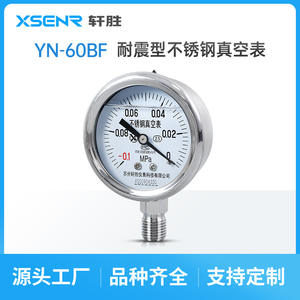Manómetro de Vacío de Acero Inoxidable Suzhou Xuansheng YN60BF -0.1 a 0 Mpa, Conexión Roscada, Diámetro de 60 mm - Product Image 4