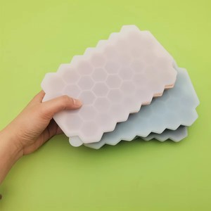 Moule à glaçons en silicone nid d'abeille - Moule à glaçons de qualité alimentaire avec couvercle - Product Image 4