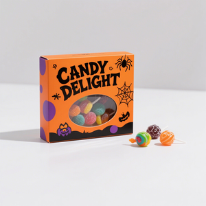 Halloween <strong>Candy</strong> Gift <strong>Boxes</strong> Small Business <strong>Subscription</strong> Shipping Packaging Carton in Halloween Color Made with Recycled Materials - Product Image 3