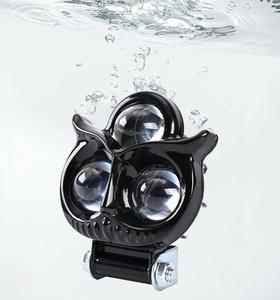 อะไหล่รถจักรยานยนต์ ไฟสปอร์ตไลท์รถยนต์ไฟฟ้า ไฟแต่งภายนอก รูปทรงนกฮูกสามตา สีเหลืองและสีขาว ไฟหน้าสองสี แสงสูงและแสงต่ำ - Product Image 5