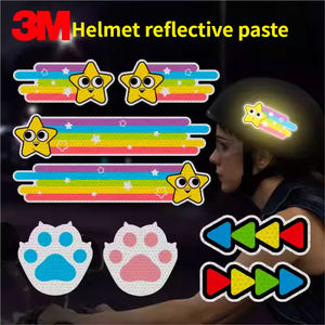 Décalcomanies réfléchissantes pour <span class=keywords><strong>casque</strong></span> de <span class=keywords><strong>moto</strong></span>, vélo électrique, voiture, équitation de nuit, autocollants d'avertissement de sécurité, <span class=keywords><strong>bande</strong></span> réfléchissante adhésive - Product Image 5