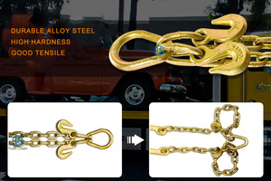 Lớp 70 5/16 ''' lớn J móc Giao thông vận tải chuỗi Tow <span class=keywords><strong>Chain</strong></span> Tow V Bridle với r t lấy móc rtj móc - Product Image 2