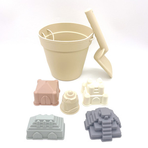 Jouets <span class=keywords><strong>de</strong></span> plage en silicone - Jouets <span class=keywords><strong>de</strong></span> plage modernes pour bébés, seau en silicone, pelle, 4 moules à <span class=keywords><strong>sable</strong></span> - Product Image 2