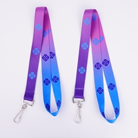 Porte-carte d'identité personnalisé en nylon/polyester avec impression par sublimation écologique, cordon promotionnel, logo personnalisé, couleurs Pantone, accessoires personnalisés