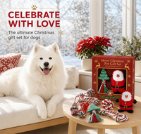 Ensemble de jouets de Noël pour chiens, jouets à mâcher durables en corde de coton pour chiens agressifs, jouets à mâcher pour molaires, pack cadeau pour animaux de compagnie, vente en gros, logo personnalisé