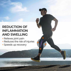 Genouillère de compression intégrale pour la jambe, avec logo personnalisé, pour la course, le basketball, le soulagement de la douleur et la récupération musculaire - Product Image 2