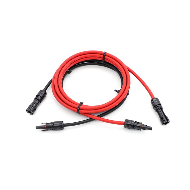 Dustproof Tinned Copper Solar Wire DC-DC Extension Cable for Solar Photovoltaic 12AWG/4.0mm2 5FT