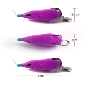 TOPIND 15g Grenouille Poisson Volant Réservoir de Sang Double Crochet pour Longue Portée Carpe de Fond Brochet Truite Lacs - Product Image 3