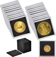 Snap Coin Holder 65x65mm Coin Slab Capsules avec Inserts en Mousse