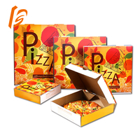 Individuell Bedruckte Wiederverwendbare 12-Zoll-Pizzakartons Schwarze Pizzabox 14x14 Verpackung Rechteckige Pizzabox