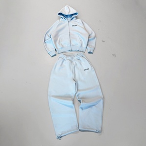 Custom Unisex Casual Simple <b>Jogging</b> <b>Suit</b> Heavyweight Zip up Hoodies and Baggy Sweatpants Set Blank Sweat <b>Suits</b> Design Tracksuit - Product Image 1
