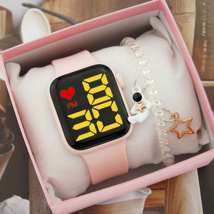 Vendita calda bambini a buon mercato sport bel tocco <span class=keywords><strong>polso</strong></span> <span class=keywords><strong>digitale</strong></span> LED quadrato specchio faccia ragazza ragazzo LED tocco <span class=keywords><strong>orologio</strong></span> in Silicone $ - Product Image 2