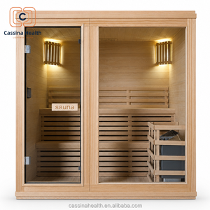 CassinaHealth Finland <strong>Sauna</strong> Traditional Wet Vapor Hemlock <strong>Sauna</strong> Room 1800mm4 Person Indoor Traditional Wet Steam <strong>Saunas</strong> Room - Product Image 1