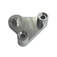 Support de connexion triangulaire en acier inoxydable usiné CNC de haute précision avec deux trous de fixation