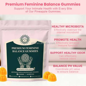 Haiian ananas sapore vegano 30 porzioni di salute intestinale di supporto Gummies equilibrio femminile Premium - Product Image 3