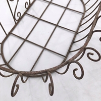 Lot de 2 seaux en fil métallique vintage thermolaqué, en fer vieilli, pour fleurs suspendues ou à poser sur table, écologiques et durables