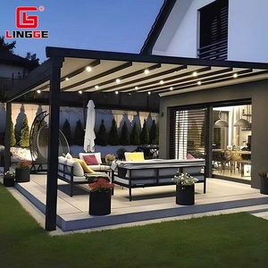 Gazebo pliable <span class=keywords><strong>en</strong></span> <span class=keywords><strong>PVC</strong></span>, protection UV, <span class=keywords><strong>abri</strong></span> extérieur électrique, imperméable, écologique, installation murale pour <span class=keywords><strong>jardin</strong></span> - Product Image 1