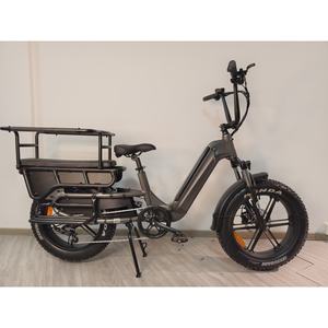 Zerco 2025 C1 potente 250w a lungo raggio 20 pollici grasso pneumatico <span class=keywords><strong>Cargo</strong></span> elettrico bici bicicletta Ebike per la consegna delle merci con seggiolini per bambini - Product Image 3