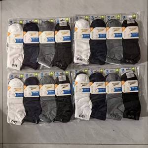 <span class=keywords><strong>Lot</strong></span> de chaussettes en surplus en liquidation – Qualité excellente, respirantes, style décontracté, chaussettes courtes de saison, couleur blanche, tricot fines pour hommes - Product Image 2