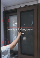 Fenêtre coulissante à double vitrage avec cadre en aluminium, isolation thermique de qualité supérieure, personnalisée, avec moustiquaire pour la maison