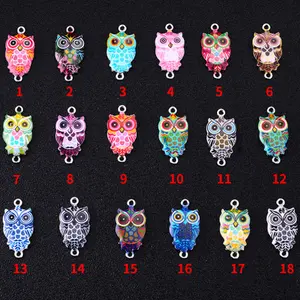 Owl charms connector for jewelry making , Owl Jewelry Connector for Bracelet