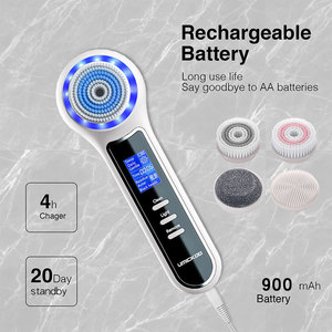 Nettoyeur facial électrique étanche à vide avec <span class=keywords><strong>brosse</strong></span> <span class=keywords><strong>rotative</strong></span> en silicone, technologie avancée, rechargeable par USB, pour spa et soin du <span class=keywords><strong>visage</strong></span> - Product Image 4