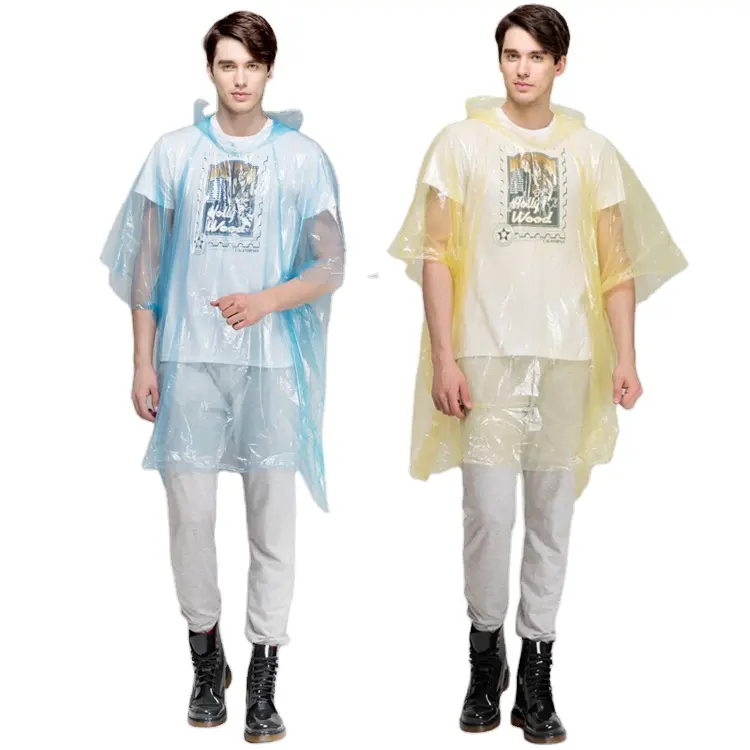 Keyring Promotional Disposable Poncho Raincoat With Ball