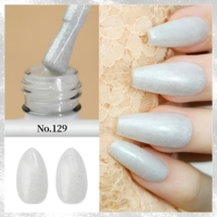 HEMA TPO Free Silver Glitter Rubber Base Gel Nail Art Builder Base Coat pour le renforcement des ongles et la construction des apexes, fournitures pour ongles OEM/ODM