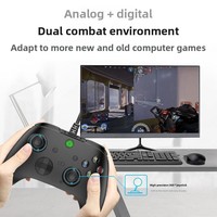 Manette filaire avec joysticks et gâchettes à effet Hall, manette de jeu avec Turbo T-A102L, double vibration, compatible avec PC, TV BOX, TÉLÉPHONE