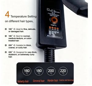 Plancha de Pelo Profesional Dos en Uno Jinbaoli, Regulación de Temperatura de Cuatro Niveles, Terapia de Iones Negativos - Product Image 4