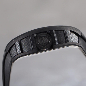 High-quality Forged Carbon Fiber <b>Skeleton</b> <b>Automatic</b> <b>Watch</b> With Black Rubber Strap - Product Image 5