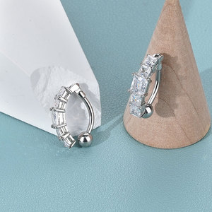 Lingchee nuovo cuore a forma di zircone in acciaio inossidabile ombelico farfalla Piercing ombelico ombelico - Product Image 2