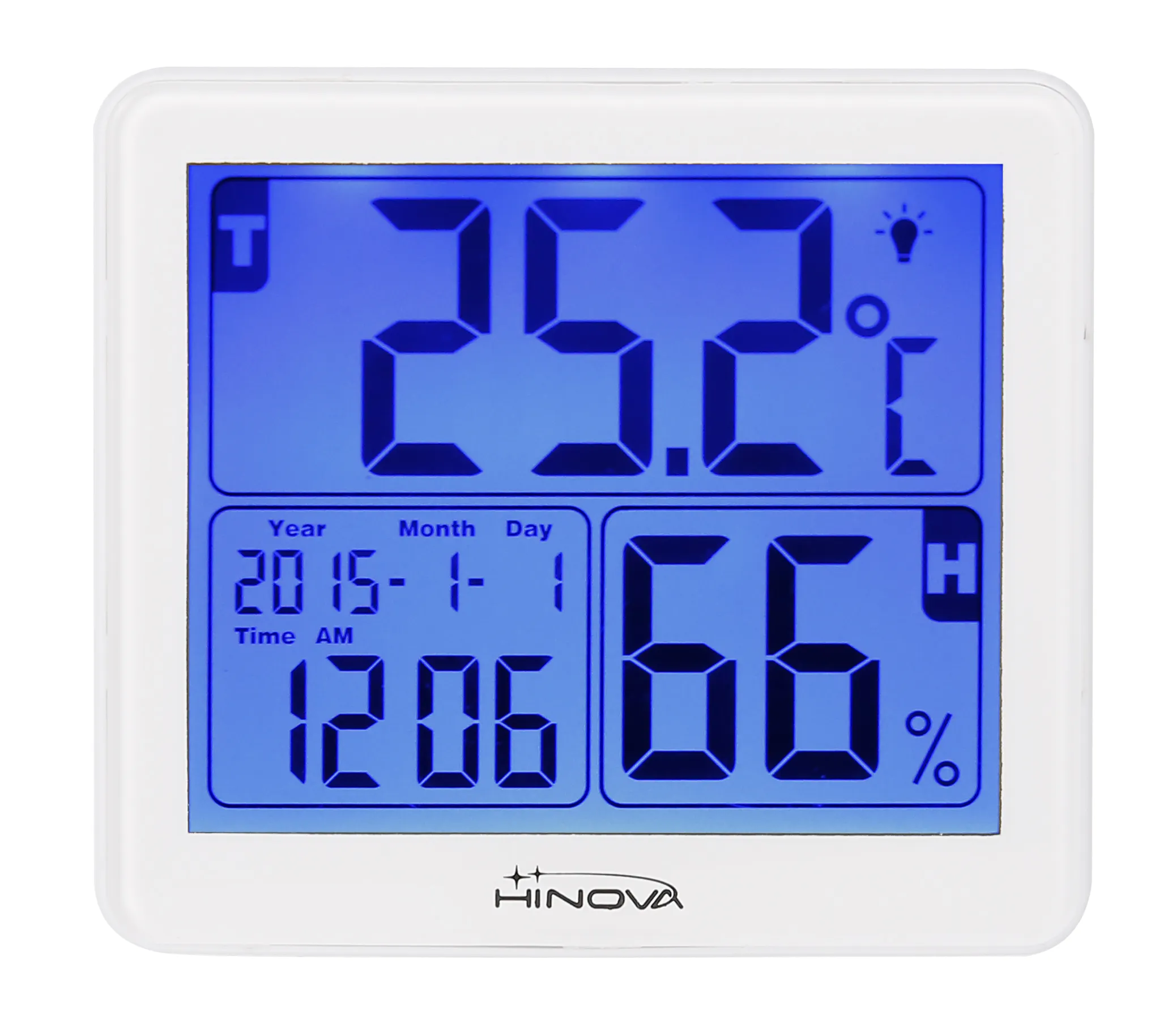 Digitale Grote Lcd Indoor/Outdoor Thermometer Hygrometer En Klok