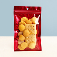 Sachet Doypack Brillant Métallisé à Trois Soudures Latérales avec Fenêtre, Sac d'Emballage Alimentaire Ziplock, Sacs Plastiques à Fermeture Éclair pour Snacks