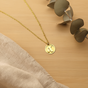 Collar con Colgante de Letra X de Acero Inoxidable de 1.9CM en Tono Dorado, Joyería de Moda para Mujer - Product Image 2