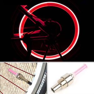 <span class=keywords><strong>Luci</strong></span> per Raggi <span class=keywords><strong>Bici</strong></span> Multicolore al Neon, Tappi Valvola per Ruote MTB, Lampada di Avvertimento Anteriore e Posteriore per Biciclette e Motociclette - Product Image 3